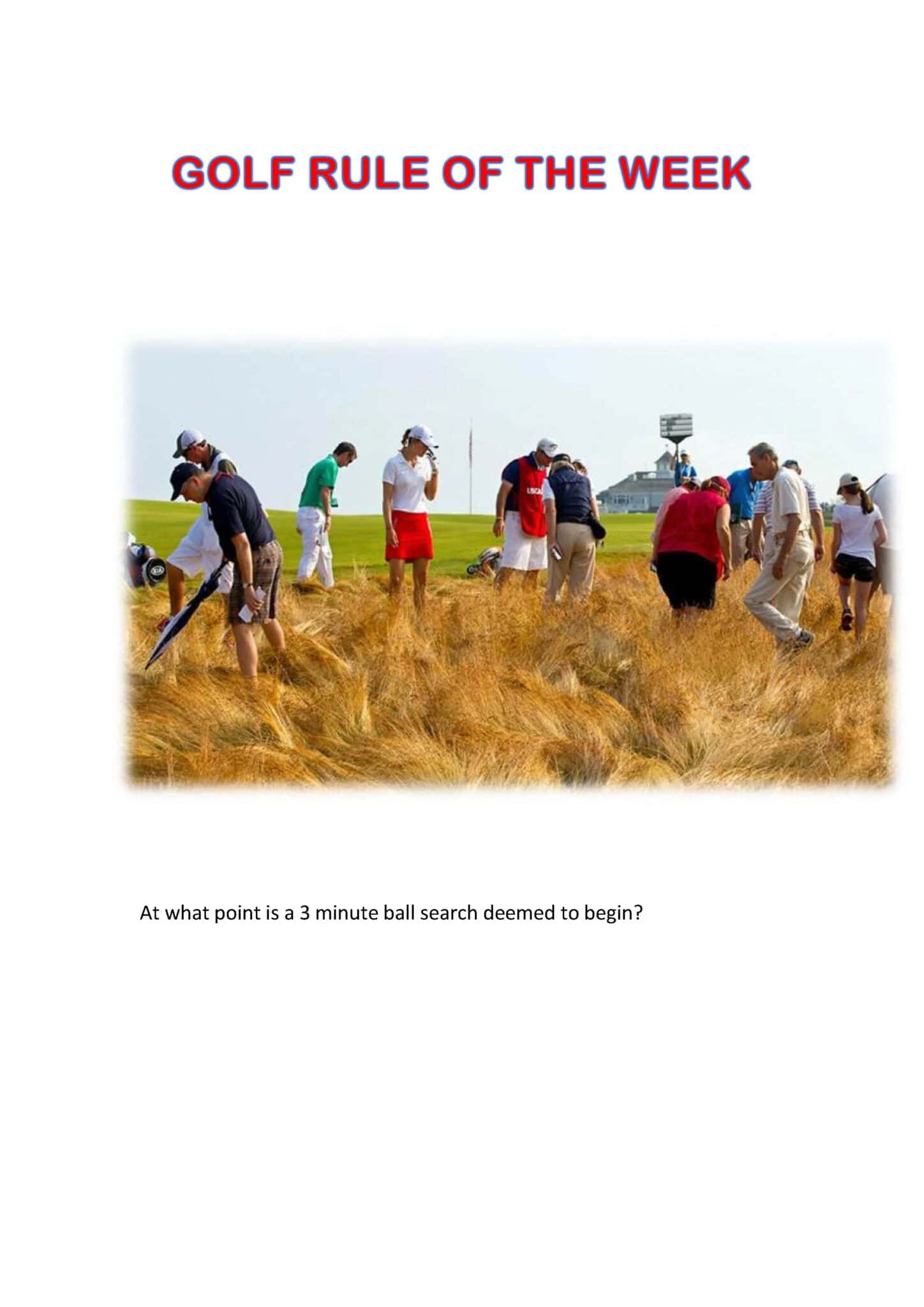 RULE OF THE WEEK - Hertfordshire Golf